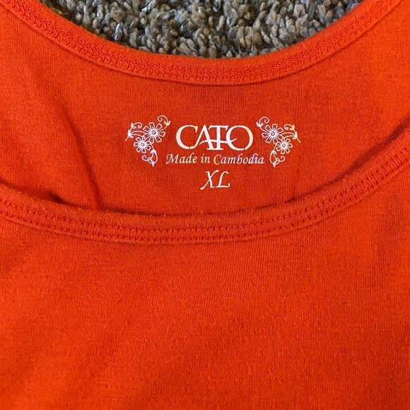 Cato Vibrant Orange Tank Top - Picture 3 of 6